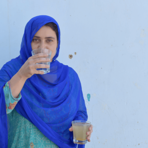 girl drinking water