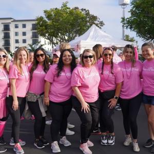 People pose at Orange County, CA Susan G. Komen More than Pink Walk.