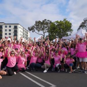 People pose at Orange County, CA Susan G. Komen More than Pink Walk.