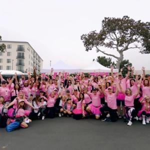 Group of people in pink at Better Than Pink Walk