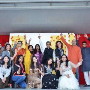 Group of people posing at Diwali celebration