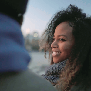 woman smiling