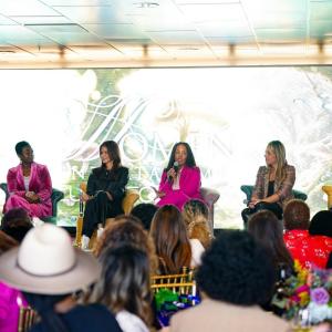 The panel featured female executives Fabiola Torres, the Global Chief Marketing Officer, GAP; Nichol T. Whiteman, Chief Executive Officer, Los Angeles Dodgers Foundation;  Aneesha Saleem, Executive Director, We the Best Foundation; Natalie White, VP, Community Relations & Social Impact, Los Angeles Sparks; Michelle Edgar, Vice President Strategy & Operations, Athlete-Driven Worldwide; and Rhea Roberts-Johnson Vice President Operations & Community Engagement, Goldenvoice and AEG.