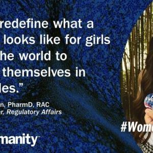 Headshot of April Nguyen with text reading, "We can redefine what a scientist looks like for girls around the world to envision themselves in these roles."