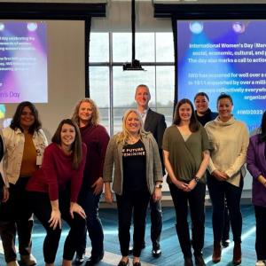 Group of people in a conference room