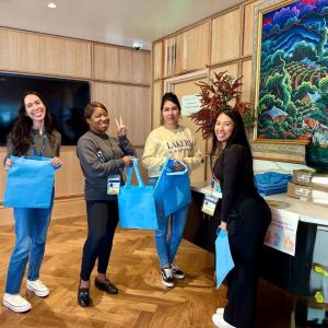 AEG employees came together to build feminine hygiene kits for women in underserved communities.