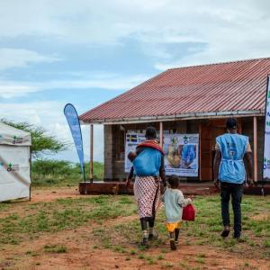 Rashei goes to the Action Against Hunger clinic for a thorough assessment. 