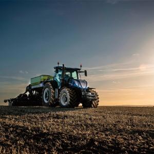 tractor in an open field