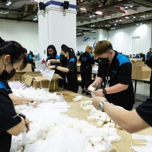 People working together at a table