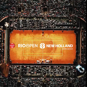 Ariel view of a tennis tournament