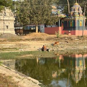 Woman washing clothing 