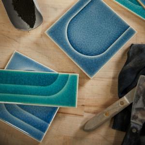 Tiles made out of repurposed pottery