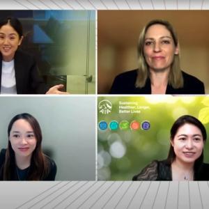 People in a virtual meeting