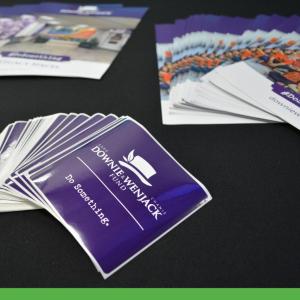 Pamphlets on a table