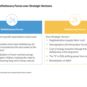 Deflationary and Inflationary Forces over Strategic Horizons infographic