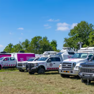 T-Mobile vehicles prepared
