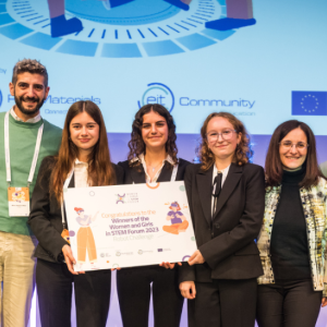 People standing onstage together