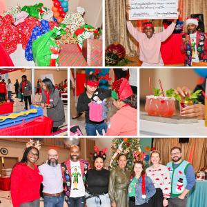 candids of festive donation party