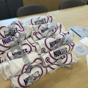 Shirts provided to the nurses at CHLA from the LA Kings.