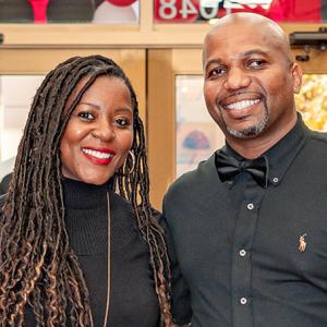 Tracey Greene-Washington and Edmund Washington, co-owners of No Grease, Inc., a luxury men's barbershop in N.C.