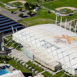 Aerial photo of olympic building