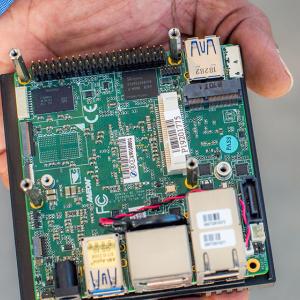 hand holding a circuitboard