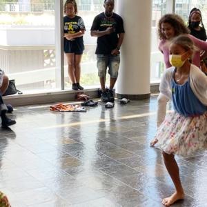 museum-goers in a dance class at the Gantt Center in Charlotte