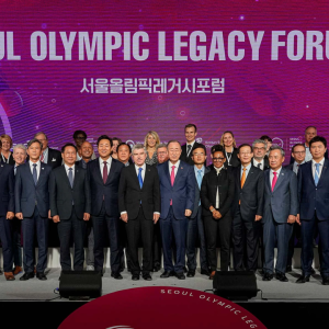 Group photo on stage