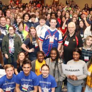 Big group of students from multiple states