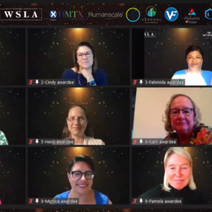 2022 Winners on a video call