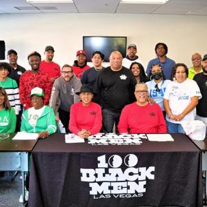 group photo at 100 Black Men event