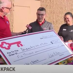 KeyBank donation of $5,000 to 2 Pack A Backpack.