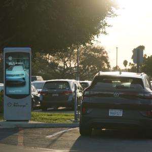 Volta’s EV chargers also feature eye-catching media screens that can help reach and influence guests as they pass by. 