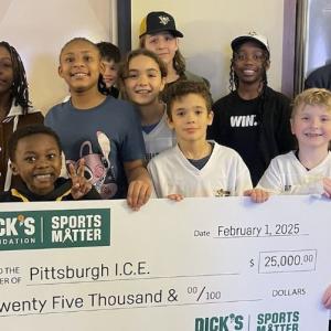 The DICK’S Sporting Goods Foundation surprised Pittsburgh I.C.E. with a $25,000 Sports Matter Grant!