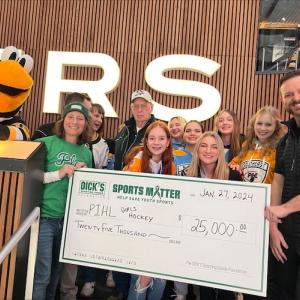 $25,000 Sports Matter Grant for the girls’ division of the Pennsylvania Interscholastic Hockey League.