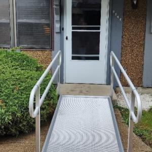 New wheelchair ramp for Ronald's home.