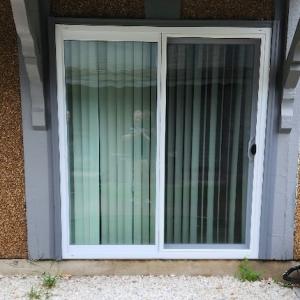 New sliding glass doors for Ronald's home.