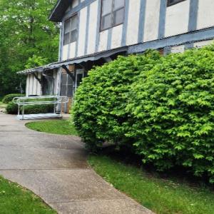 Side view of Ronald's home showing the new wheelchair ramp.