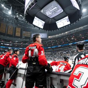 Each team’s roster including a mix of celebrities, former NHL greats, and first responders from the Los Angeles Fire Department, Los Angeles County Fire Department, and Los Angeles Police Department.