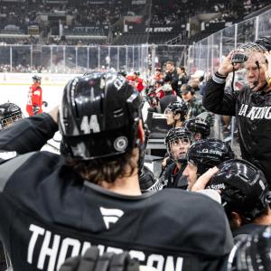 Will Ferrell, Actor and Comedian, served as a coach for the LA Kings Skate for LA Strong hockey game.