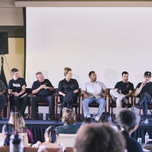 Students heard from a panel of industry professionals during a a career development event at the Mountain Winery in Saratoga, CA.
