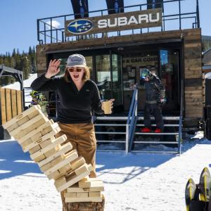 person playing jenga
