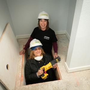 Arrow employees helping build a home with Habitat for Humanity 