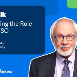 ESG Talk: Redefining the Role of the CSO. Bob Eccles, visiting professor at Oxford University, is shown.