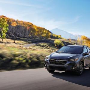 Car driving down the road