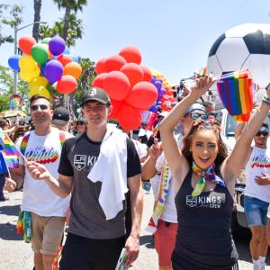 AEG, LA Kings and LA Galaxy employees show their pride at LA Pride 2022, the nation’s second largest Pride parade