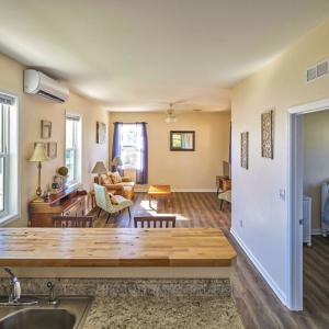 Home interior: kitchen and living room