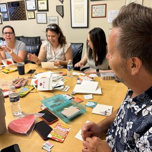 People talking at a conference table