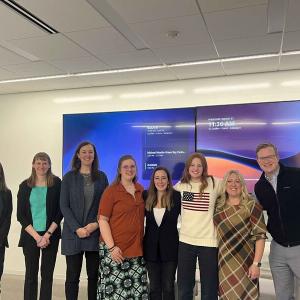 Columbia Law School professor Alexandra Carter and her daughter Caroline Carter Lembrich in a group photo