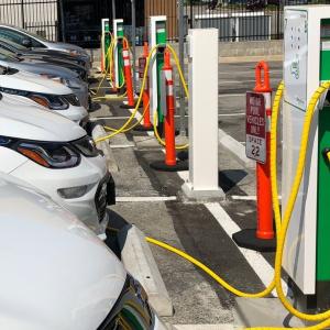 Fleet of EVs charging